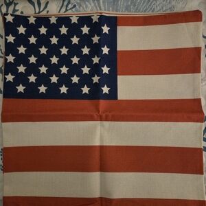 American Flag Canvas Pillow Cover - Red, White & Blue. Set Of 4